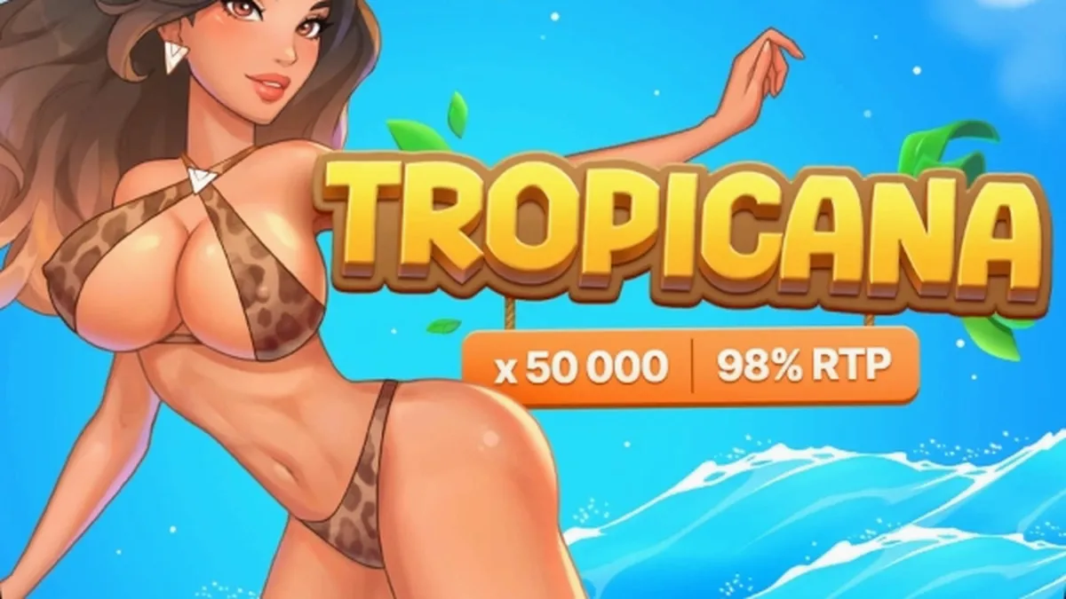 Tampilan visual tropis yang ceria pada permainan slot Tropicana